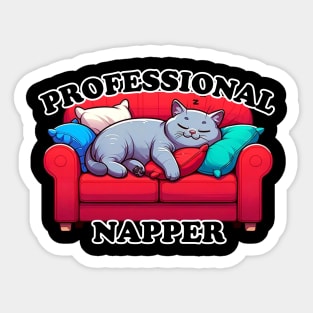 Snooze Expert: Catnap Connoisseur Sticker